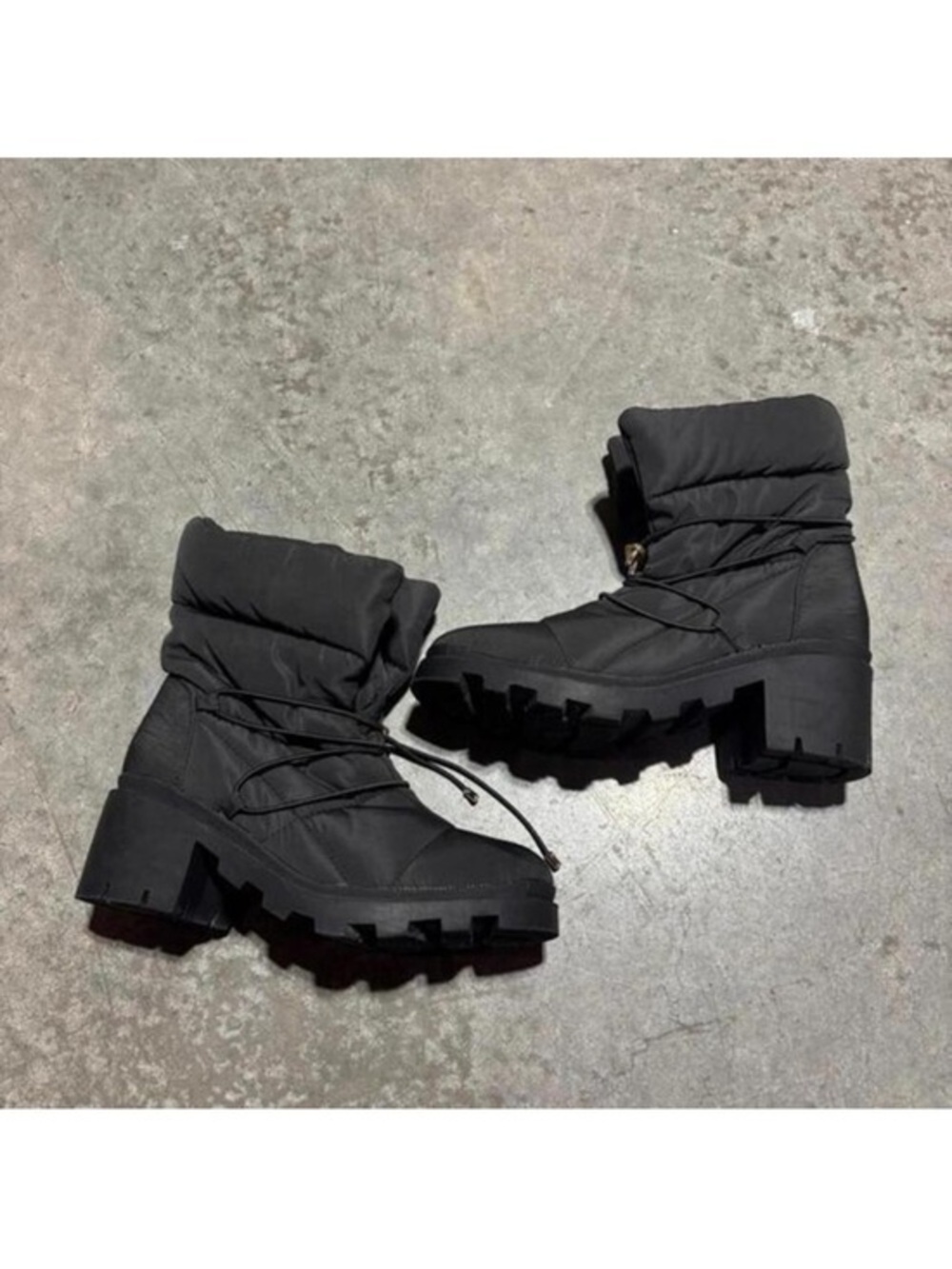 Chunky Puffer Grunge Goth Combat Snow Black Boots Dolls Kill DK Sz 7.5 Nior